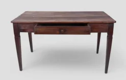 Discount Pamono Rustic Walnut Worktable with Central Drawer