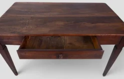 Discount Pamono Rustic Walnut Worktable with Central Drawer