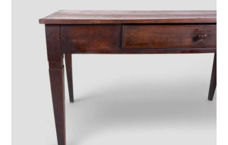 Discount Pamono Rustic Walnut Worktable with Central Drawer