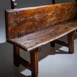 Hot Pamono Rustic Wooden Bench, Alpines, 18th / 19th Century