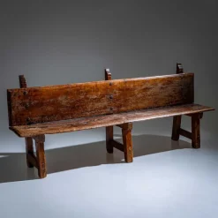 Hot Pamono Rustic Wooden Bench, Alpines, 18th / 19th Century