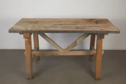 Best Pamono Rustic Wooden Table, 1930s