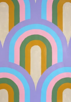 New Pamono Ryan Rivadeneyra, Art Deco Arch Pattern, 2024, Mixed Media on Paper