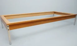 Pamono RZ 57 Daybed by Dieter Rams, Otto Zapf & Wilhelm Kimmelmann in Beech & Aluminium, 1961><noscript><img width=