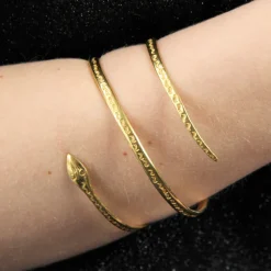 Pamono 1960s 18 Karat Yellow Gold Snake Bracelet><noscript><img width=