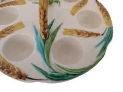 Pamono 1920s French Majolica Egg Holder Caddy><noscript><img width=