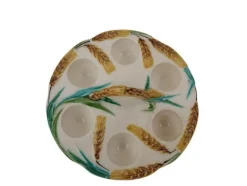 Pamono 1920s French Majolica Egg Holder Caddy><noscript><img width=