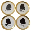 Clearance Pamono 1970s Furstenberg Porcelain Drink Coasters With German Philosopher Silhouette Portraits, Set of 4