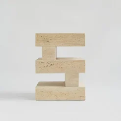 Sale Pamono S Y N C Travertine Side Table from Kiwano Concept