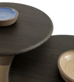 Pamono Sablier Laguna Oak and Clay Coffee Table by Morica Design><noscript><img width=
