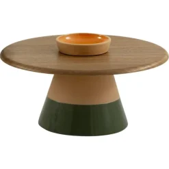 Pamono Sablier Walnut and Clay Coffee Table by Morica Design> Tables