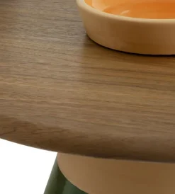 Pamono Sablier Walnut and Clay Coffee Table by Morica Design><noscript><img width=