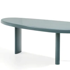 Hot Pamono Sage Green Lacquered Wood Dining Table en Forme Libre by Charlotte Perriand for Cassina