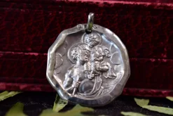 Hot Pamono Saint Christopher Silver Medal Pendant by C.Charl, 1930s