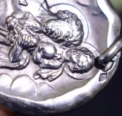 Hot Pamono Saint Christopher Silver Medal Pendant by C.Charl, 1930s
