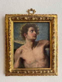 New Pamono Saint Sebastian, 17th Century, Oil Painting on Canvas, Framed
