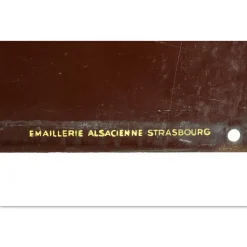 Pamono Saint Sulpice Enamel Plaque from the Alsatian Strasbourg Enamelworks><noscript><img width=