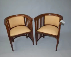 Pamono Salon Set attributed to Josef Hoffmann, 1910s, Set of 3><noscript><img width=