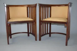 Pamono Salon Set attributed to Josef Hoffmann, 1910s, Set of 3><noscript><img width=