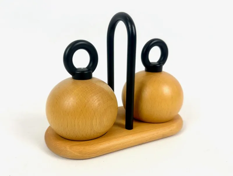 Pamono Salt & Pepper Mills Ball Boy by Richard Nissen & Carsten Jørgensen for Bodu, Denmark, 1980s, Set of 3> Salt & Pepper Shakers