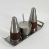 Pamono Salt & Pepper Shaker and Mustard Pot from Stelton, Denmark, 1950s, Set of 4> Salt & Pepper Shakers