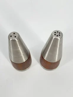 Pamono Salt & Pepper Shaker and Mustard Pot from Stelton, Denmark, 1950s, Set of 4><noscript><img width=