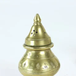 Pamono Salt & Pepper Shaker in Brass, 1970s, Set of 3><noscript><img width=