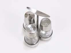 Pamono Salt and Pepper Menage Condiment Set by Marianne Dezel for Berndorf, 1960s> Salt & Pepper Shakers