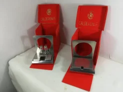 Pamono Salt and Pepper Set with Cheese Bowl by Gio Ponti for F.lli Calderoni, Italy, 1950s, Set of 8> Salt & Pepper Shakers