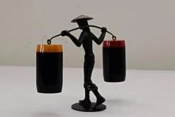 Pamono Salt and Pepper Shaker Holder Chinese by Richard Rohac, 1950s><noscript><img width=