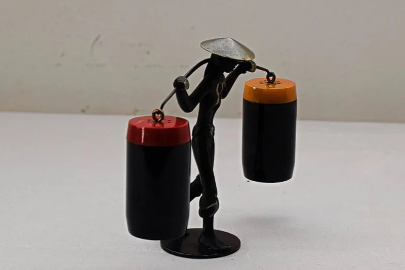Pamono Salt and Pepper Shaker Holder Chinese by Richard Rohac, 1950s> Salt & Pepper Shakers