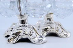 Pamono Salt and Pepper Shakers in Embossed Silver with Cut Glass Containers, Set of 2><noscript><img width=