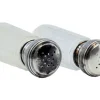 Pamono Salt and Pepper Shakers in Cut Glass with Silver-Plated Lids, Set of 2> Salt & Pepper Shakers