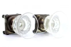 Outlet Pamono Salt and Pepper Shakers in Cut Glass, Set of 2