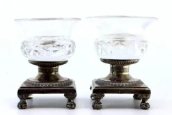 Outlet Pamono Salt and Pepper Shakers in Cut Glass, Set of 2