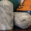 Pamono Salt and Pepper Shakers in Carrara Marble, 1970s> Salt & Pepper Shakers
