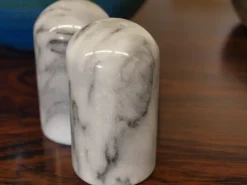 Pamono Salt and Pepper Shakers in Carrara Marble, 1970s><noscript><img width=