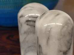 Pamono Salt and Pepper Shakers in Carrara Marble, 1970s><noscript><img width=