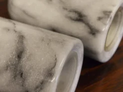 Pamono Salt and Pepper Shakers in Carrara Marble, 1970s><noscript><img width=