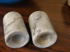 Pamono Salt and Pepper Shakers in Carrara Marble, 1970s><noscript><img width=