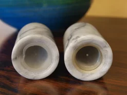 Pamono Salt and Pepper Shakers in Carrara Marble, 1970s><noscript><img width=