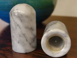 Pamono Salt and Pepper Shakers in Carrara Marble, 1970s><noscript><img width=