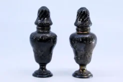 Pamono Salt and Pepper Shakers in Embossed Silver, Set of 2><noscript><img width=