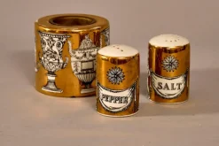 Pamono Salt and Pepper Shakers with Additional Container, 1950, Set of 3><noscript><img width=