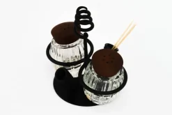 Pamono Salt and Pepper with Two Toothpick Holders, Vienna, 1950s> Salt & Pepper Shakers