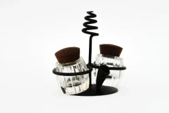 Pamono Salt and Pepper with Two Toothpick Holders, Vienna, 1950s><noscript><img width=
