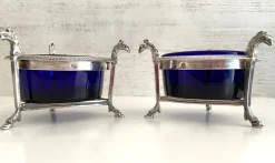 Discount Pamono Salt Cellars in Silver, 1800