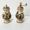 Pamono Salt Shaker and Pepper Mill from Capodimonte, 1960s, Set of 2> Salt & Pepper Shakers