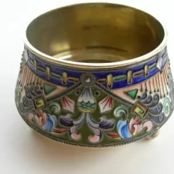 Sale Pamono Salt Shaker in Golden Silver Enamel