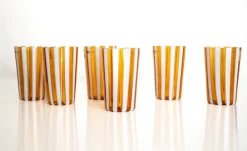 Pamono Salty Caramel Collection Glasses by Maryana Iskra for Ribes the Art of Glass, Set of 6